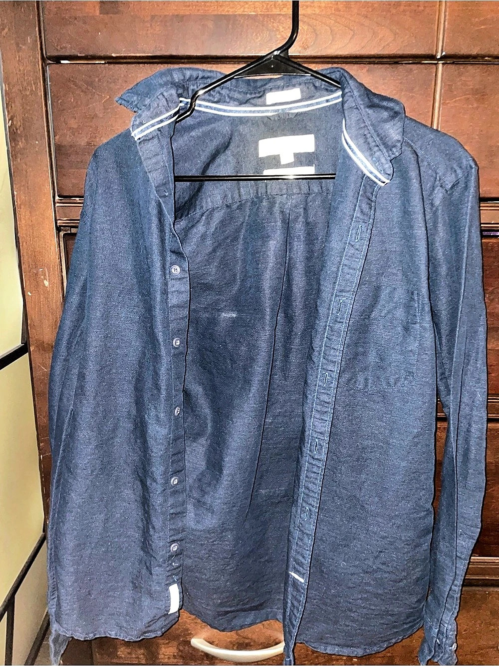U.S. Polo Assn. Long Sleeve Linen Blend Shirt Size Medium Like New